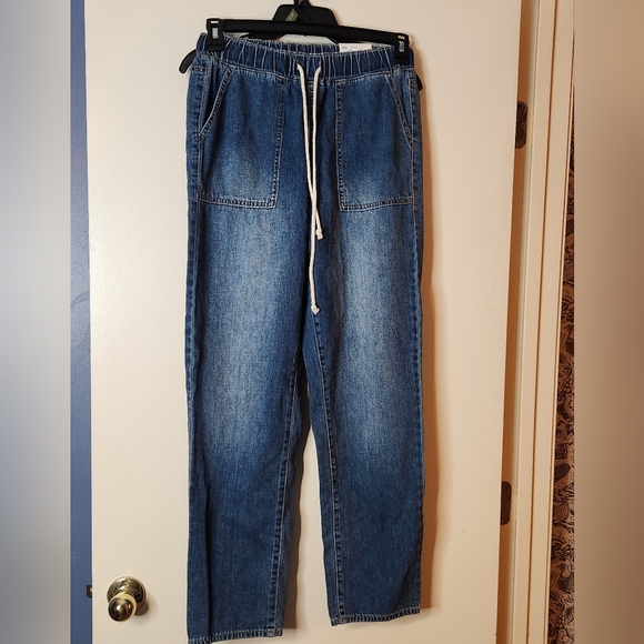 SO Relaxed Fit Men's Denim Jeans with Drawstring - Picture 1 of 3